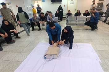 مهارت‌های حیاتی CPR ویژه همکاران اداری و پشتیبانی بیمارستان شهید سردار سلیمانی شهر قدس